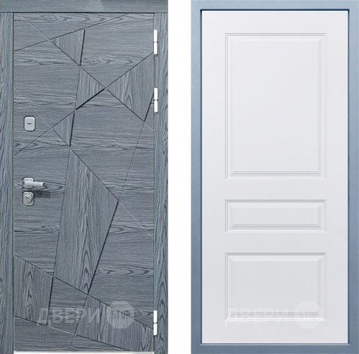 Входная металлическая Дверь Дива МД-97/3 Д-13 Белый в Дубне