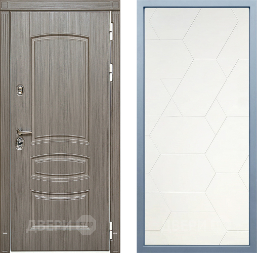 Входная металлическая Дверь Дива МД-42 М-16 Белый в Дубне