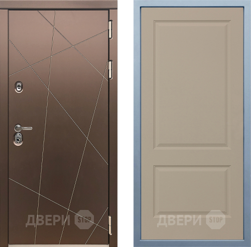 Входная металлическая Дверь Дива МД-50 Д-7 Шампань в Дубне