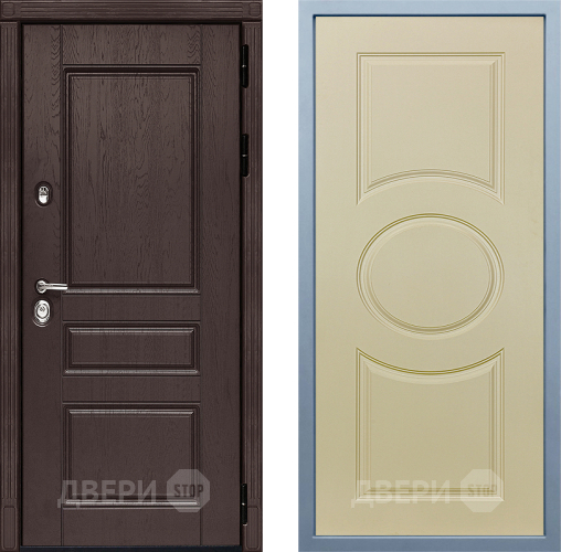 Входная металлическая Дверь Дива МД-90 Д-8 Шампань в Дубне