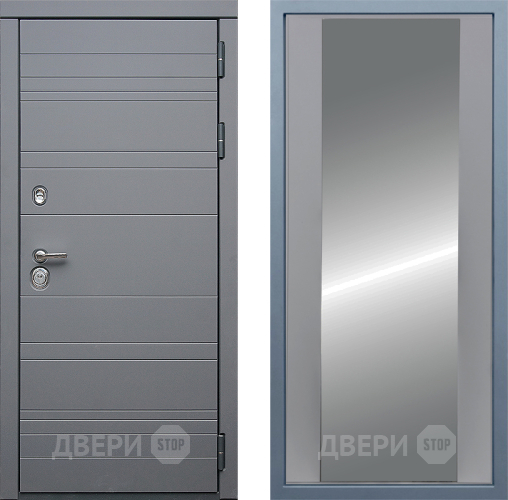 Входная металлическая Дверь Дива МД-39 Д-15 Зеркало Силк Маус в Дубне
