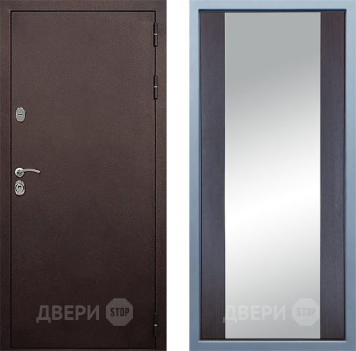 Дверь Дива МД-40 Медь Д-15 Зеркало Венге в Дубне