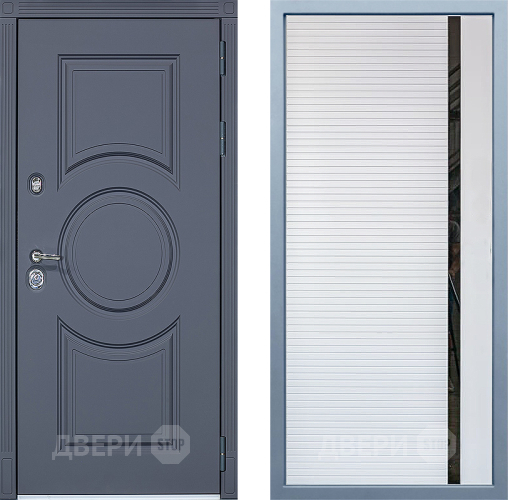 Входная металлическая Дверь Дива МХ-30 STR МХ-45 Белый матовый в Дубне