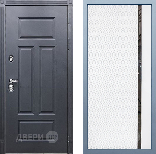 Входная металлическая Дверь Дива МХ-29 STR МХ-47 Белый матовый в Дубне