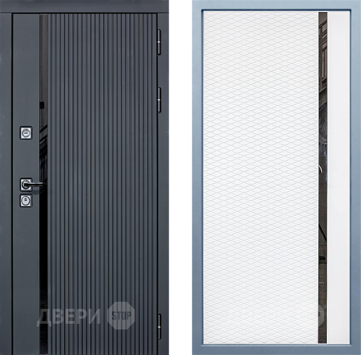 Входная металлическая Дверь Дива МХ-46 STR МХ-47 Белый матовый в Дубне