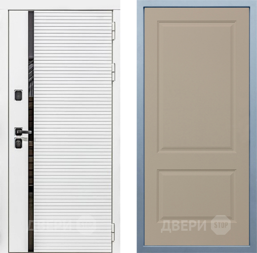 Входная металлическая Дверь Дива МХ-45 Белая STR Д-7 Шампань в Дубне