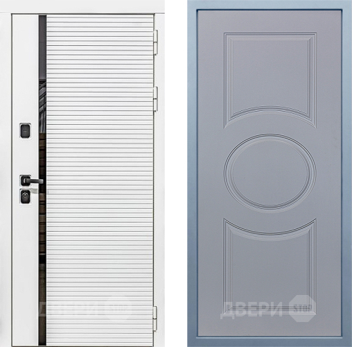 Входная металлическая Дверь Дива МХ-45 Белая STR Д-8 Силк Маус в Дубне