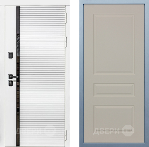 Входная металлическая Дверь Дива МХ-45 Белая STR Д-13 Шампань в Дубне