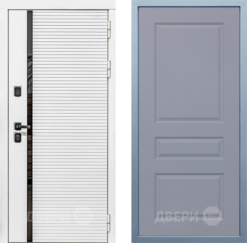 Входная металлическая Дверь Дива МХ-45 Белая STR Д-13 Силк Маус в Дубне