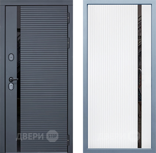 Входная металлическая Дверь Дива МХ-45 STR МХ-46 Белый матовый в Дубне
