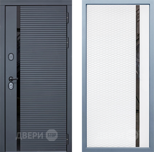 Входная металлическая Дверь Дива МХ-45 STR МХ-47 Белый матовый в Дубне