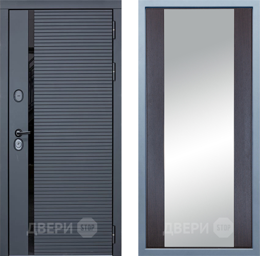 Входная металлическая Дверь Дива МХ-45 STR Д-15 Зеркало Венге в Дубне