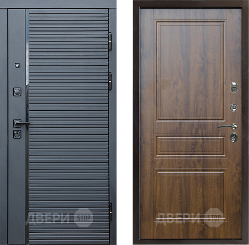 Входная металлическая Дверь Престиж Черная Линия Классика Дуб в Дубне