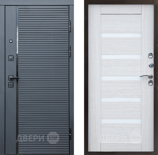 Входная металлическая Дверь Престиж Черная Линия Царга Лиственница белая в Дубне