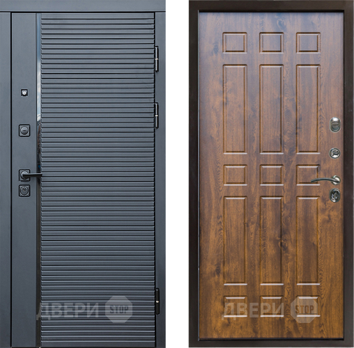 Входная металлическая Дверь Престиж Черная Линия Спарта Дуб в Дубне