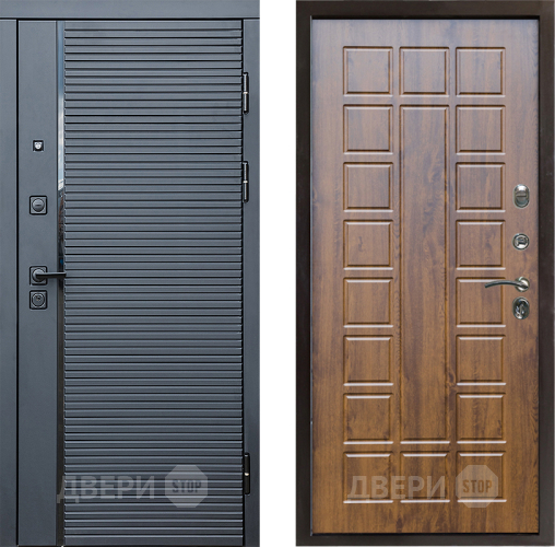 Входная металлическая Дверь Престиж Черная Линия Престиж Дуб в Дубне