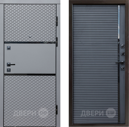 Входная металлическая Дверь Престиж Ромб Porte Черный кварц в Дубне