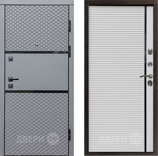 Входная металлическая Дверь Престиж Ромб Porte Белый в Дубне