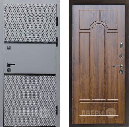 Входная металлическая Дверь Престиж Ромб Арка Дуб в Дубне