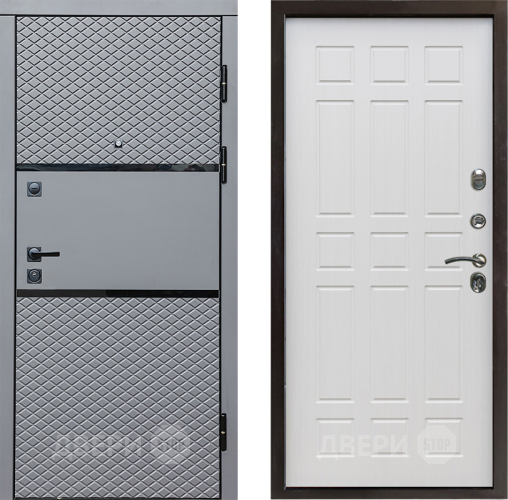 Входная металлическая Дверь Престиж Ромб Спарта Лиственница белая в Дубне
