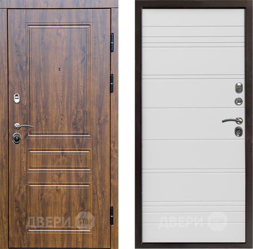 Входная металлическая Дверь Престиж Классика Дуб Line Белый в Дубне