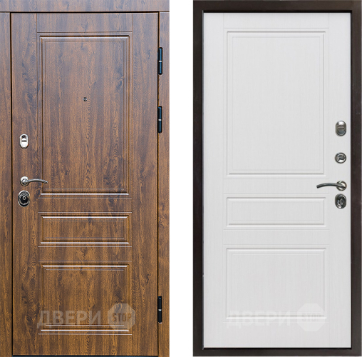 Входная металлическая Дверь Престиж Классика Дуб Классика Белое дерево в Дубне