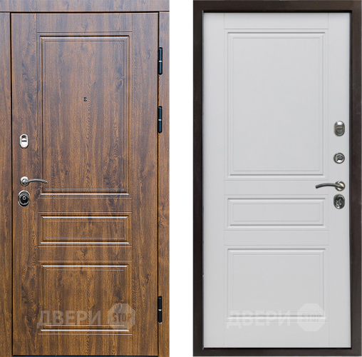 Входная металлическая Дверь Престиж Классика Дуб Классика Белый матовый в Дубне