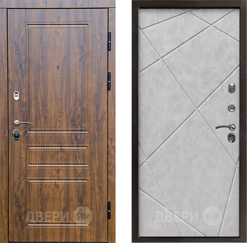 Дверь Престиж Классика Дуб Лучи Бетон светлый в Дубне