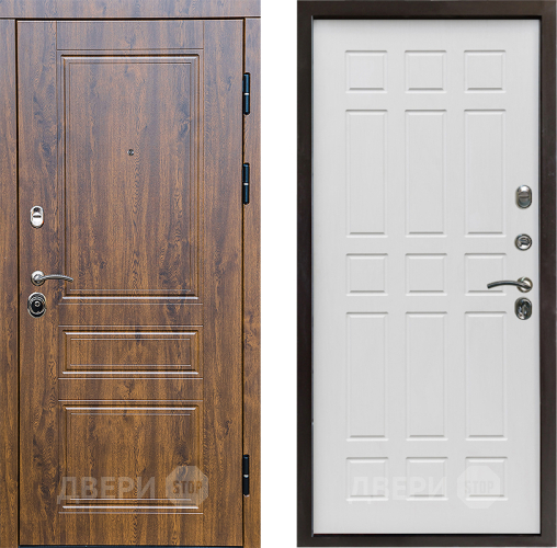 Входная металлическая Дверь Престиж Классика Дуб Спарта Белое дерево в Дубне