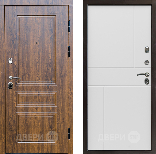 Входная металлическая Дверь Престиж Классика Дуб Горизонт Бетон белый в Дубне