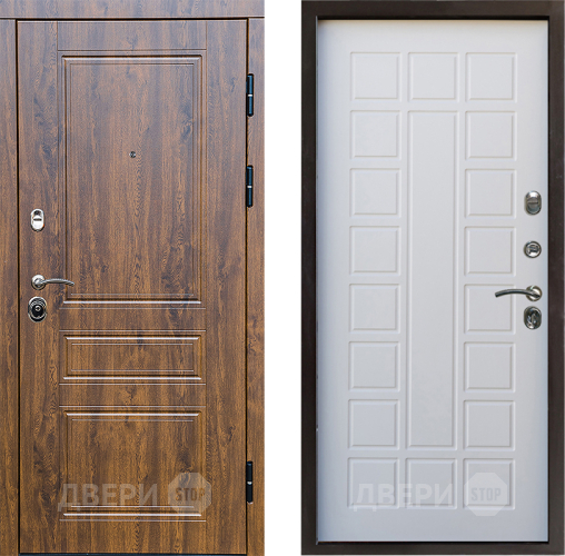 Входная металлическая Дверь Престиж Классика Дуб Престиж Белое дерево в Дубне