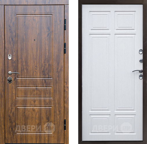 Входная металлическая Дверь Престиж Классика Дуб Премиум Лиственница белая в Дубне