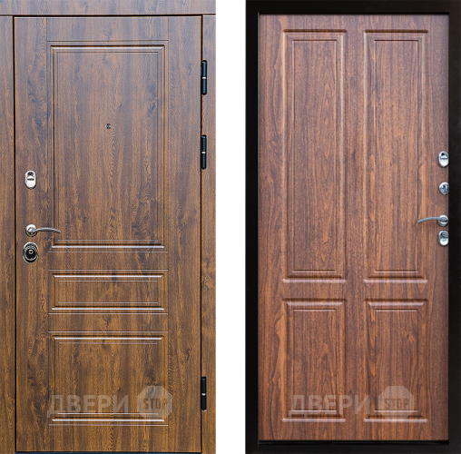 Входная металлическая Дверь Престиж Классика Дуб Премиум Орех светлый в Дубне