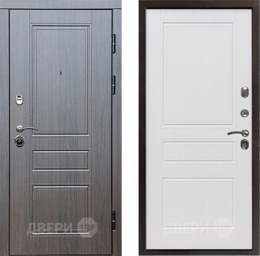 Входная металлическая Дверь Престиж Классика Венге Классика Белое дерево в Дубне