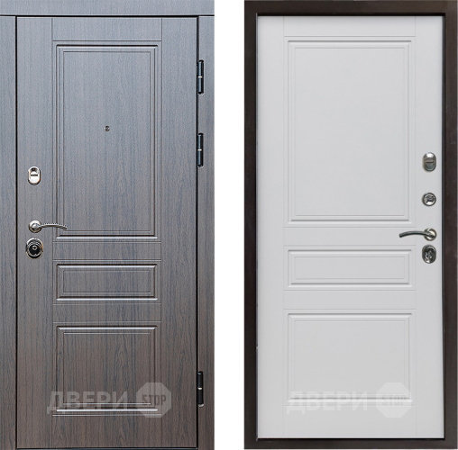 Входная металлическая Дверь Престиж Классика Венге Классика Белый матовый в Дубне