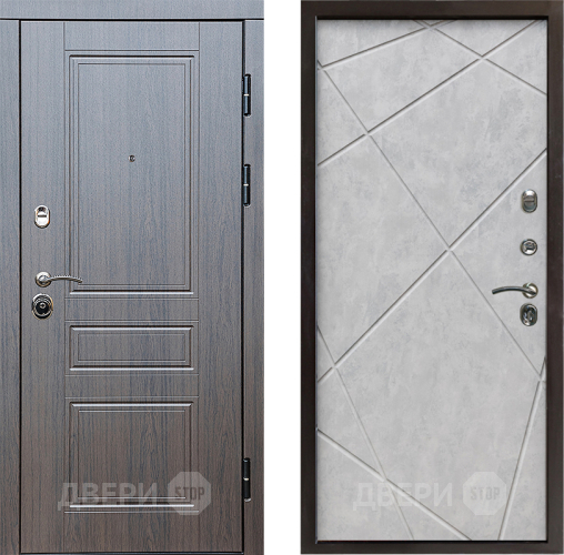 Дверь Престиж Классика Венге Лучи Бетон светлый в Дубне