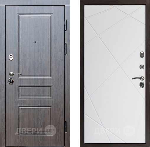 Дверь Престиж Классика Венге Лучи Бетон белый в Дубне