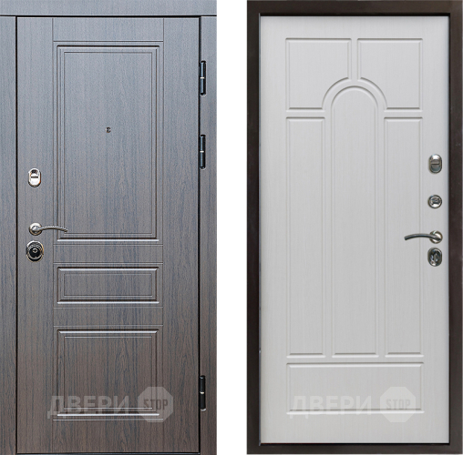 Входная металлическая Дверь Престиж Классика Венге Арка Лиственница белая в Дубне