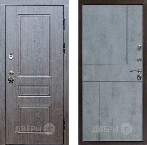 Входная металлическая Дверь Престиж Классика Венге Горизонт Бетон темный в Дубне