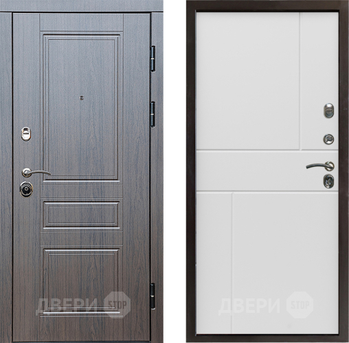 Входная металлическая Дверь Престиж Классика Венге Горизонт Бетон белый в Дубне