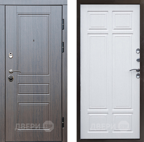 Входная металлическая Дверь Престиж Классика Венге Премиум Лиственница белая в Дубне