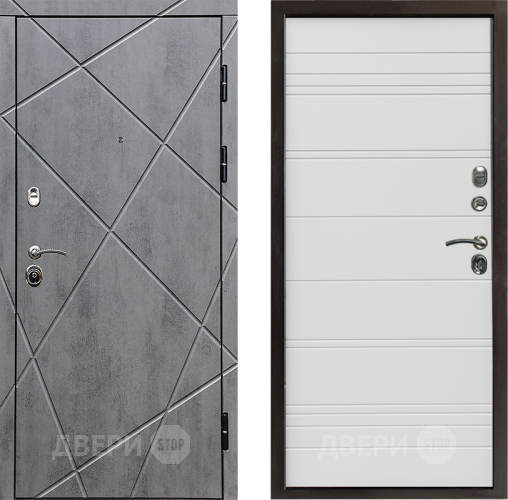 Входная металлическая Дверь Престиж Лучи Line Белый в Дубне