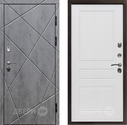 Входная металлическая Дверь Престиж Лучи Классика Белое дерево в Дубне