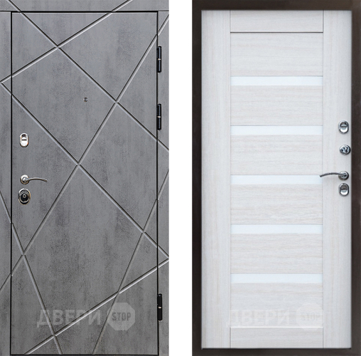 Входная металлическая Дверь Престиж Лучи Царга Лиственница белая в Дубне