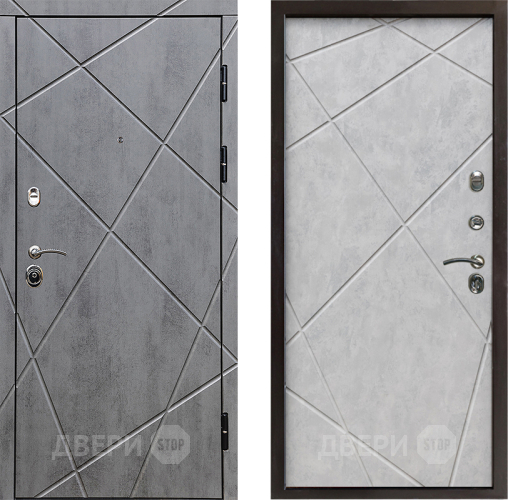 Входная металлическая Дверь Престиж Лучи Лучи Бетон светлый в Дубне