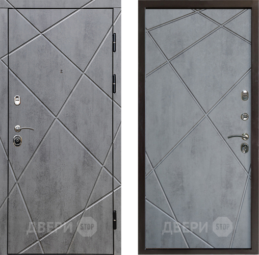 Входная металлическая Дверь Престиж Лучи Лучи Бетон темный в Дубне