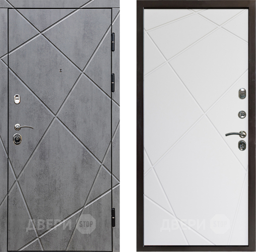 Входная металлическая Дверь Престиж Лучи Лучи Бетон белый в Дубне