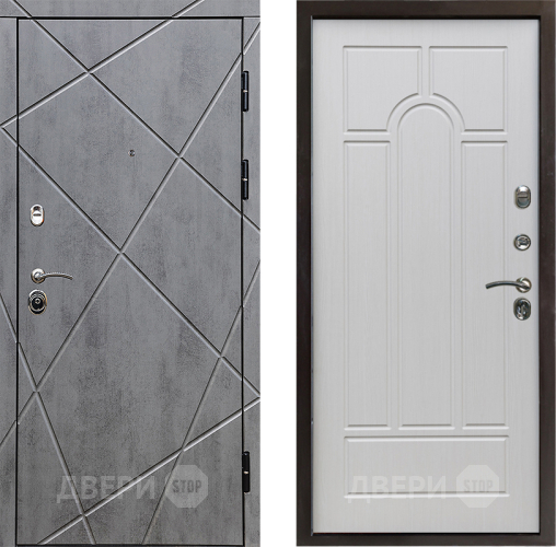 Входная металлическая Дверь Престиж Лучи Арка Лиственница белая в Дубне