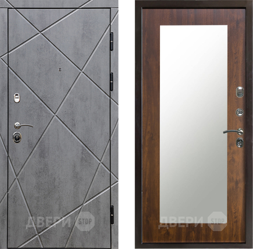 Входная металлическая Дверь Престиж Лучи Зеркло Пастораль Дуб в Дубне