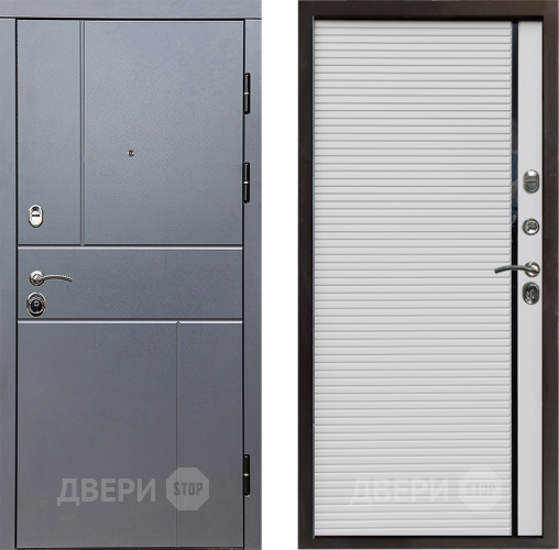 Входная металлическая Дверь Престиж Горизонт Грэй Porte Белый в Дубне